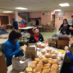 PVPL volunteers prepare over 3000 sandwiches for the sale!