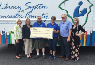 Dart Foundation Check Presentation in support of new bookmobile