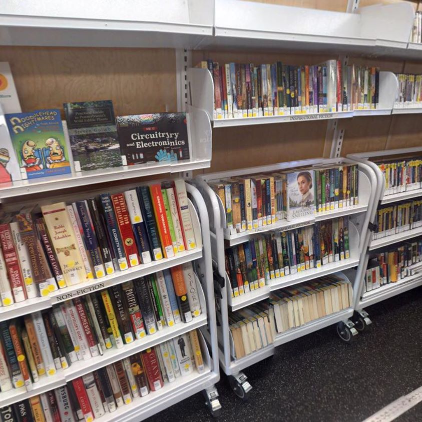 Bookmobile's Roll-out carts
