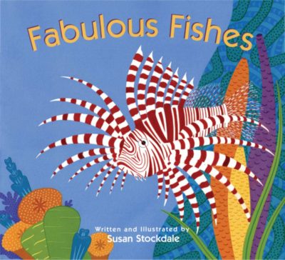 Book cover for fabulous fishes, featuring a lion fish